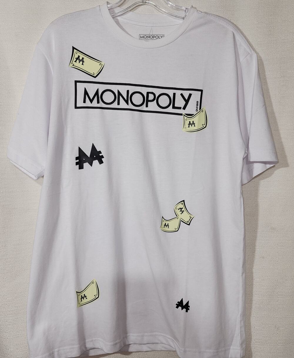 Monopoly men's white shirt size medium